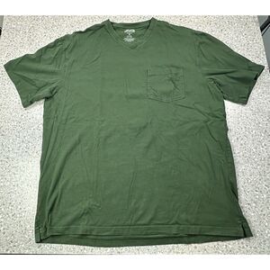 Duluth Trading Co‎ Shirt Adult Large Green V Neck Outdoors Gym Mens